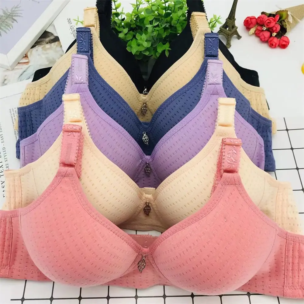 Bra Ibu, Saiz Besar, Rekaan Tanpa Bingkai Keluli Elegan, Sesuai untuk Warga Emas, Nipis dan Selesa, Seluar Dalam Bersaiz Besar