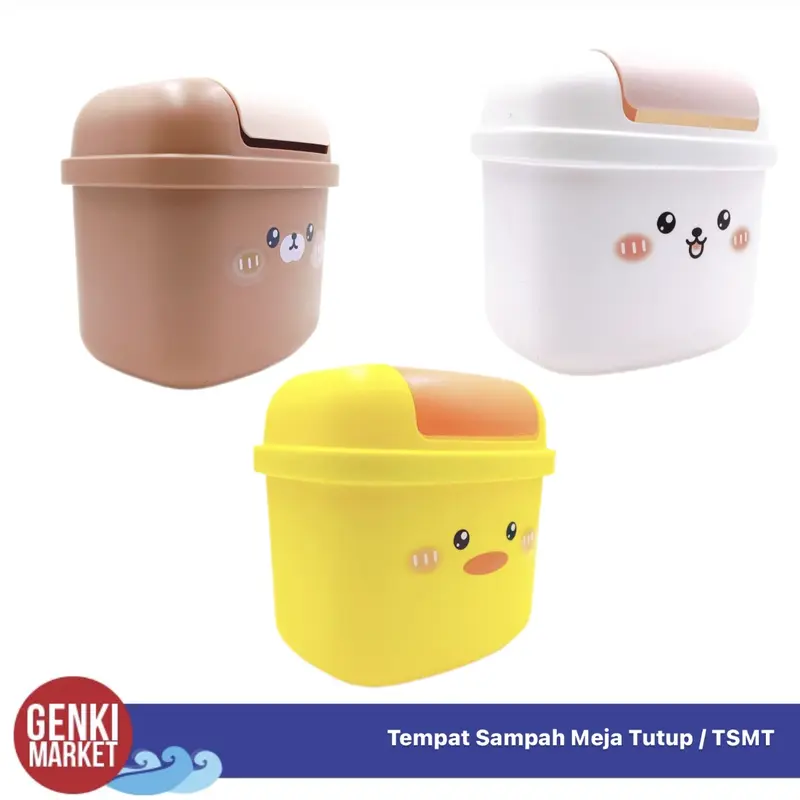 Tempat Sampah Mini Lucu Tempat Sampah Meja Genki Market 0