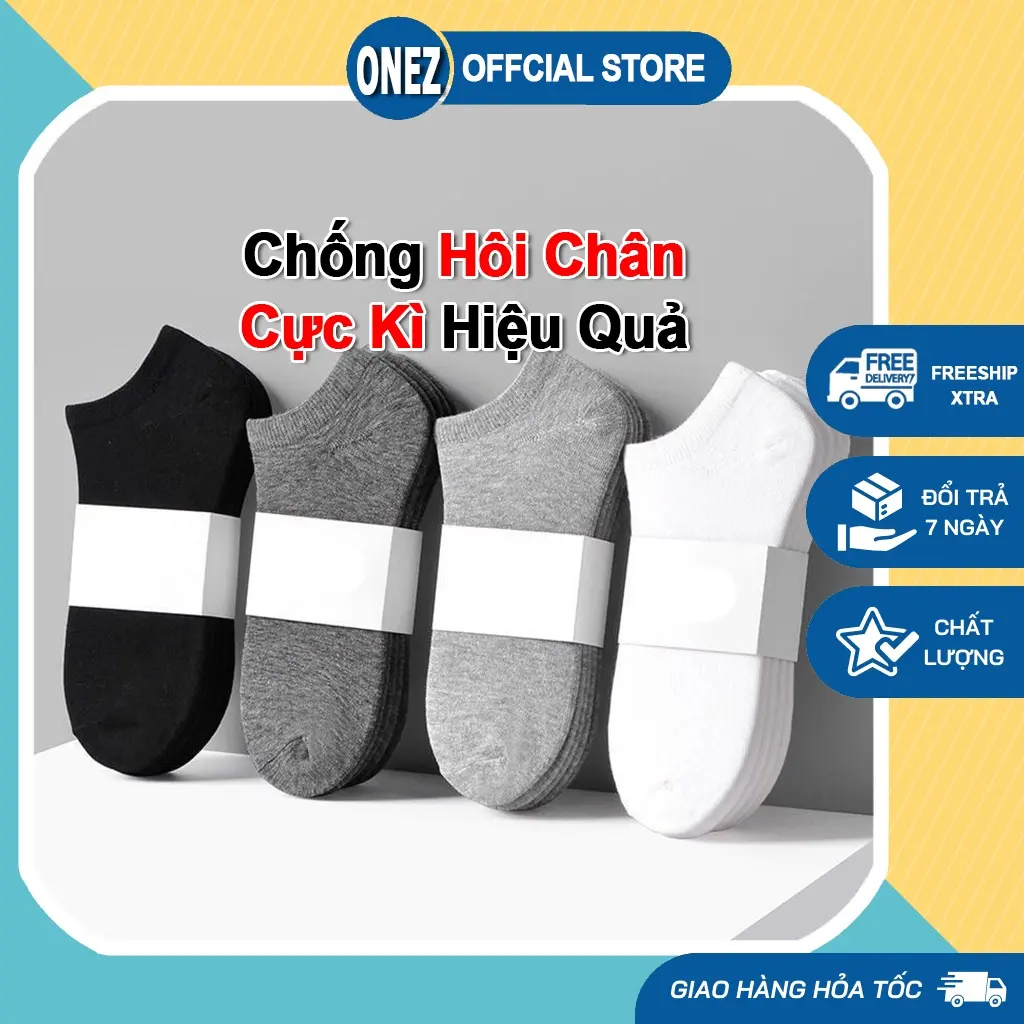 Tất cổ cao ONEZ cổ thấp nam nữ vớ nam 3 màu chống hôi chân ZT1