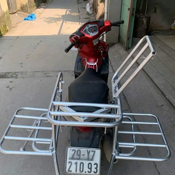 baga chở hàng 2 cánh đa năng, Giá chở hàng 2 cánh dành cho xe máy có lắp mở cốp xe và bình xăng, tuýp D21. chịu tải trọng cao, baga chở hàng cồng kềnh Phụ Kiện xe máy 3