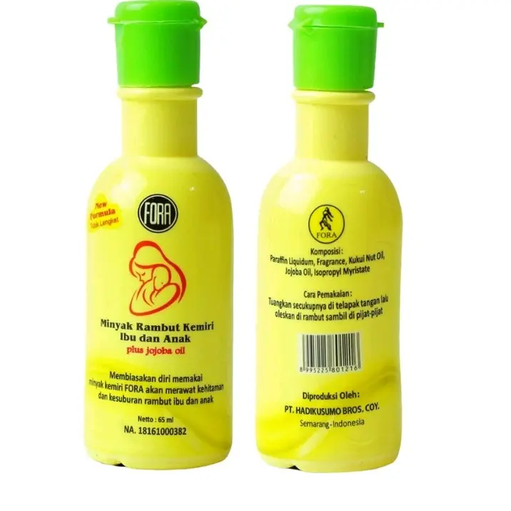 Original minyak kemiri plus jojoba oil Fora kemiri penyubur rambut bayi ibu anak bpom 6