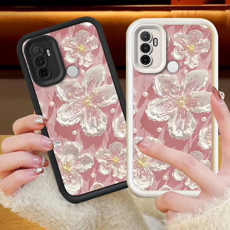 Cover OPPO A53/A53S/A33/A32 2020 - 2 Pezzi, Silicone Morbido Con Design Panda, Nero