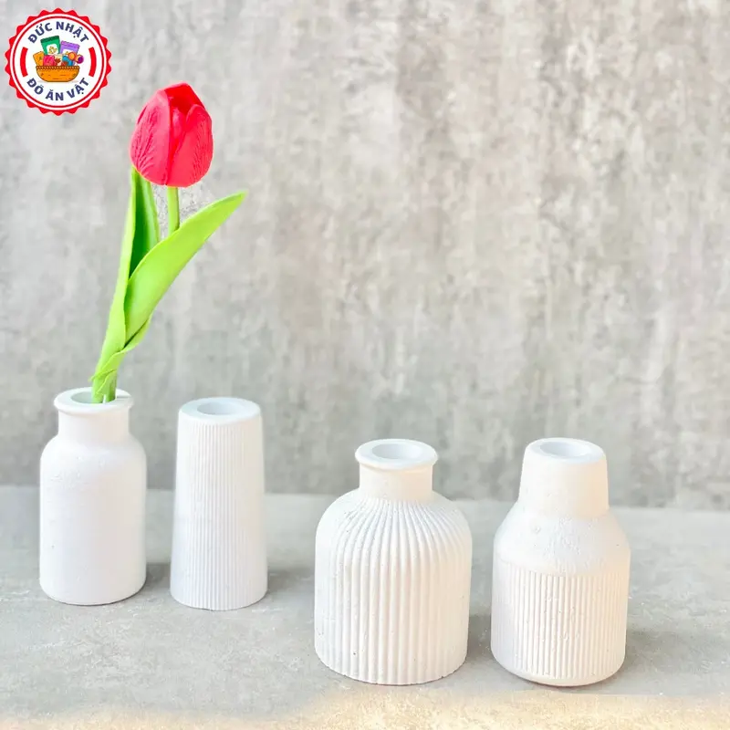 Lọ hoa thạch cao dùng chụp ảnh sản phẩm, decor trang trí nhà cửa 6