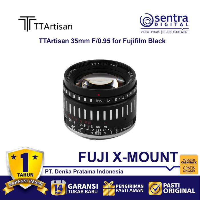 Gambar TTArtisan 35mm F/0.95 for Fujifilm X-Mount Black ( APS-C Manual Lens ) dari Sentra Digital Kota Surabaya Tokopedia