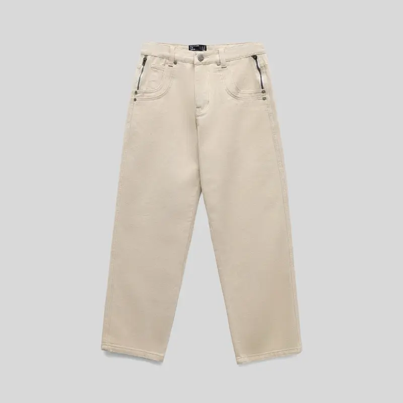 Quần RELAX Fit Pants màu BEIGE thiết kế thoải mái 2