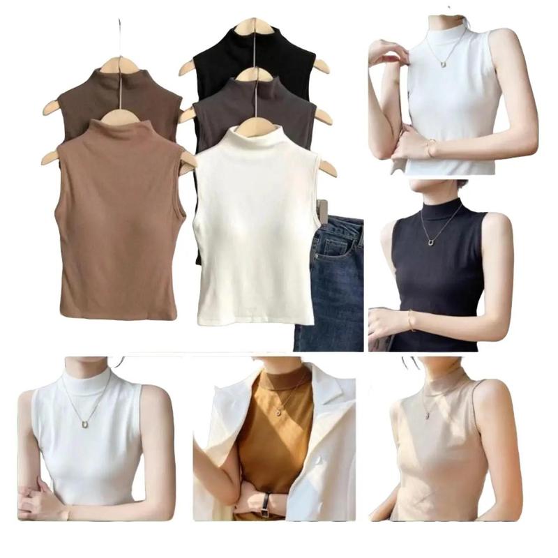 COMBO 3 ÁO THUN GÂN TĂM CỔ LỌ SÁT NÁCH Nữ Top Women Kem Sen Tre áothunnu