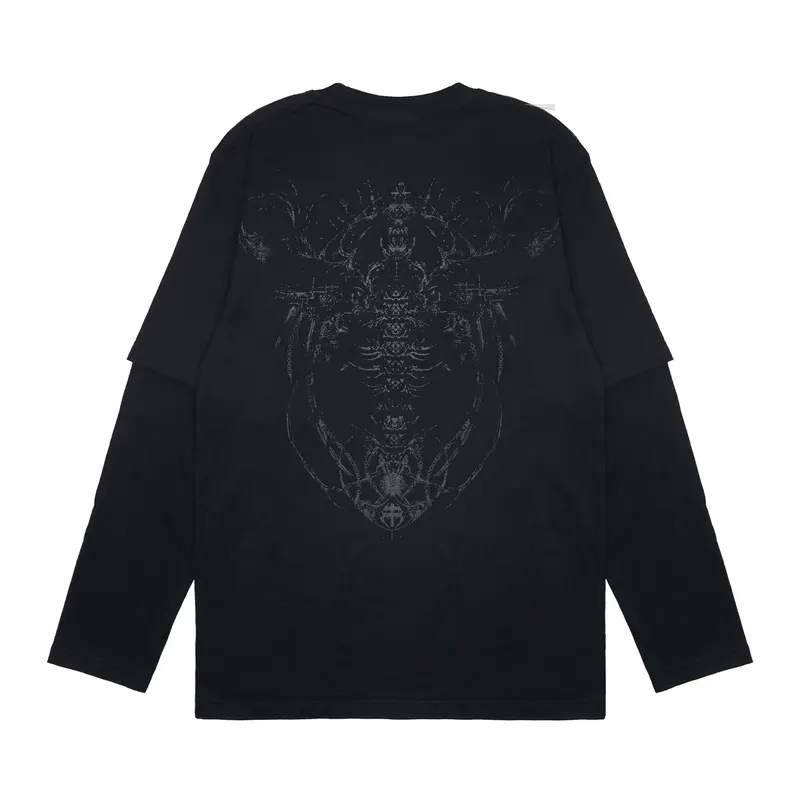 Metaphores Double sleeve T-shirt 16s Sins - Black 1