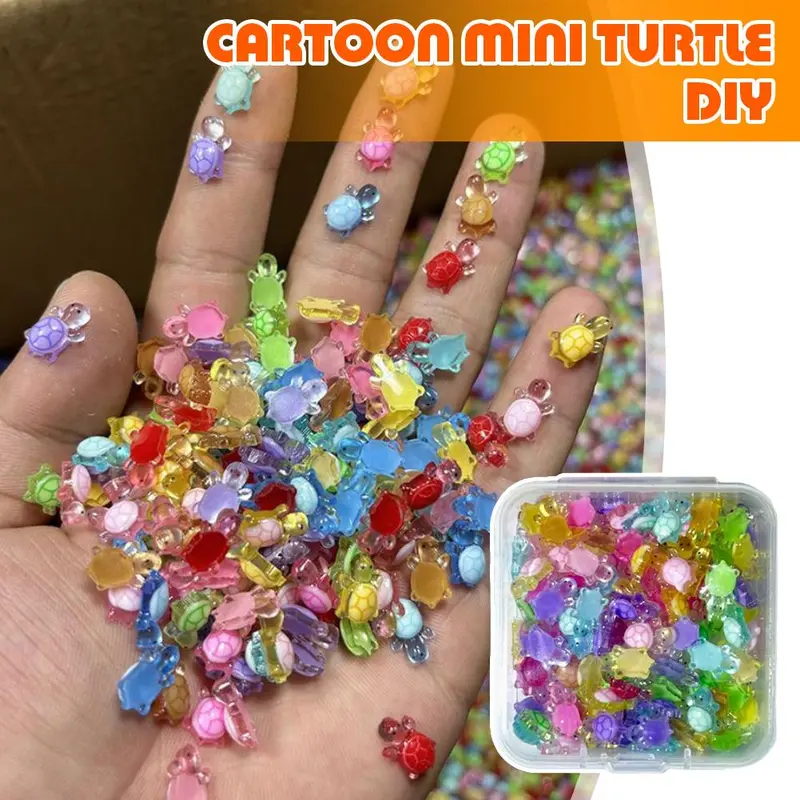 Động Vật Biển Nhỏ Hỗn Hợp, 100 Chiếc, Trong Suốt Như Băng, Phụ Kiện Tự Làm Mini, Thủ Công, K5Y6, Hình Rùa 1
