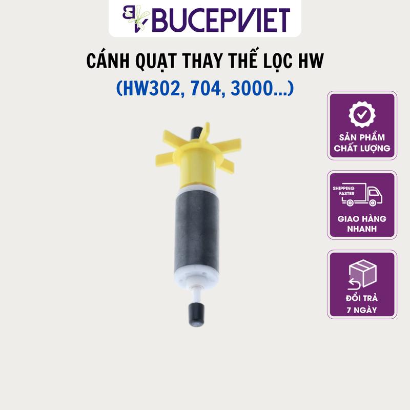 Trục cánh quạt máy bơm cho lọc SUNSUN HW-702A, HW-703A, HW-704A, HW 3000 - Hàng hãng, khắc phục tình trạng máy kêu hay air khí khi cánh quạt hỏng.
