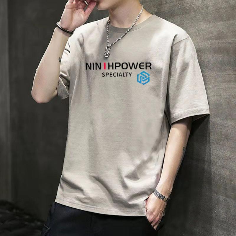 Product Introduction of Áo thun nam, áo phông nam basic in hình NinIHPower tay ngắn cổ tròn Unisex chất liệu cotton 1oo% co giãn 4 chiều mềm mại 40