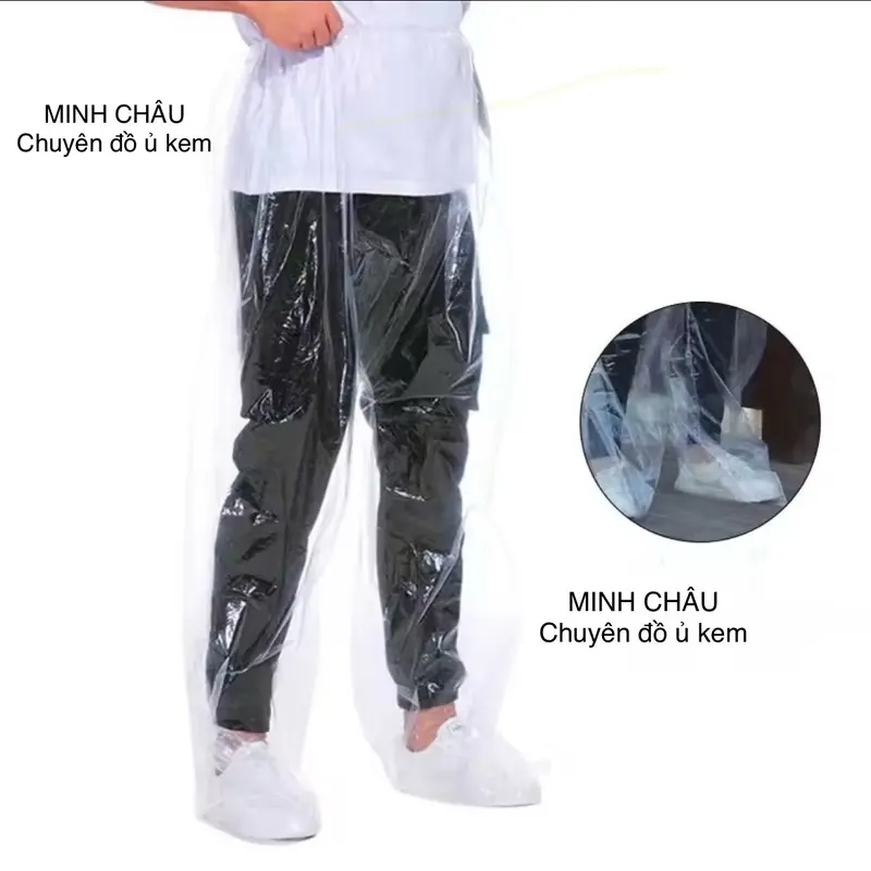 5 Quần Ủ KEM Nilon, quần có dây chun siêu tiện lợi, bọc cả bàn chân 4