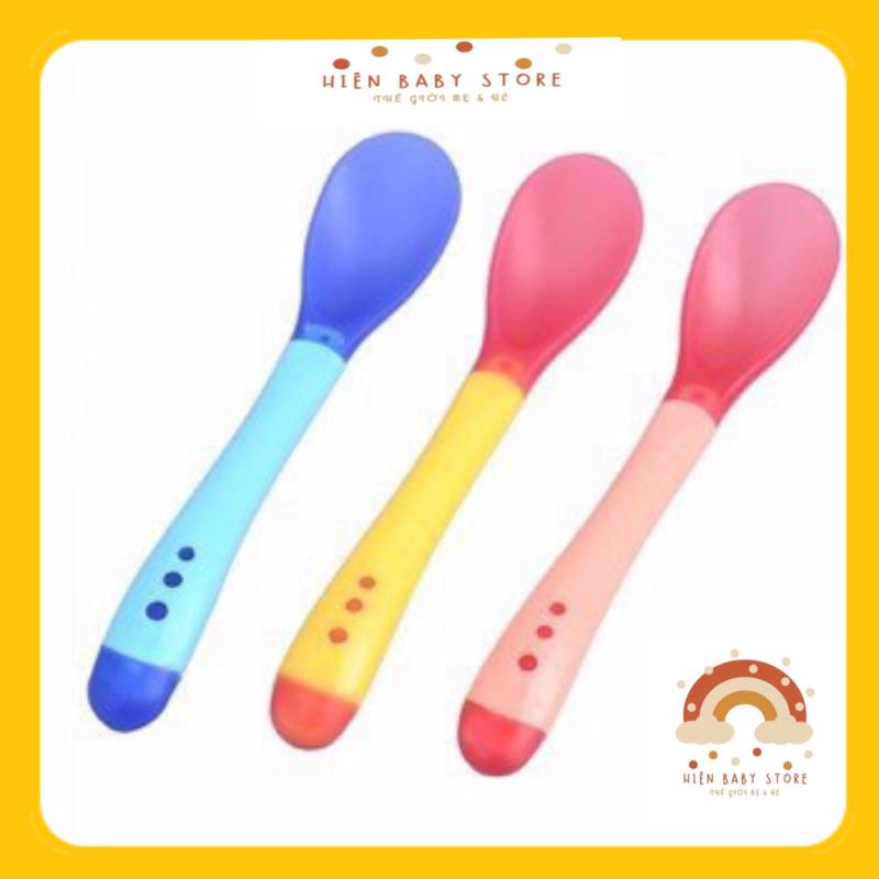 Thìa Silicon Báo Nóng, Muỗng Silicon Mềm Cho Bé Ăn Dặm Giúp Bé Ăn Ngoan , Ngon Miệng -Hiên baby store