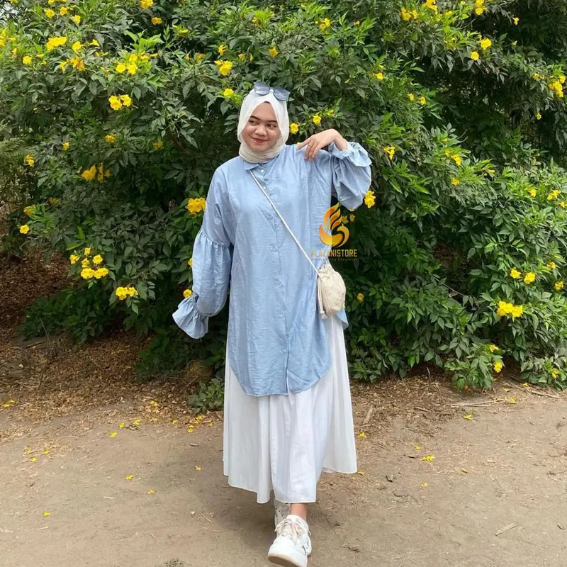 KW - Aqila Tunik Slit Bahan Pololinen Jumbo 5