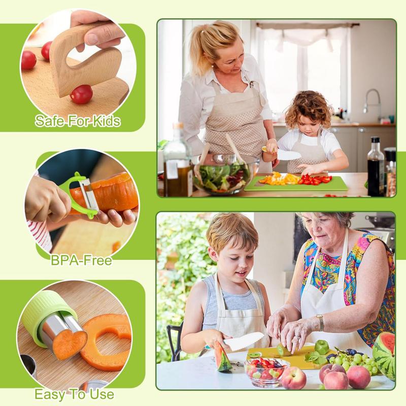Segiyi Children Kitchen Toys Kids Kitchen Toy Set 13pcs Kids Kitchen Tools Set with Fruit Cutter and Chopping Board Educational Cooking Playset for Toddlers Realistic for Fun 0
