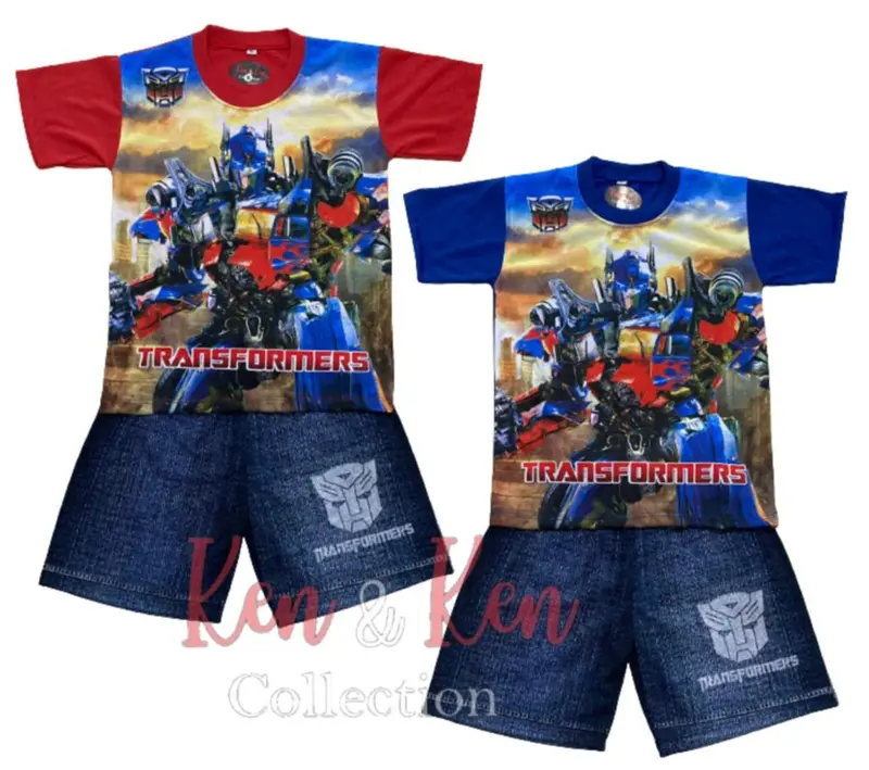 Setelan Anak Laki Laki  Robot Tranformer / Stelan Baju Anak Cowok  / Baju kaos Anak Optimus 0