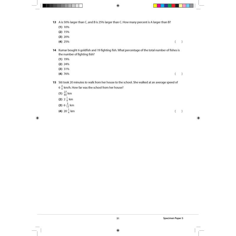 Product Introduction of Primary 6 Mathematics CA & SA Specimen Papers/Singapore Syllabus/Assessment Book | PSLE Challenging Math Mock Exam Paper 9