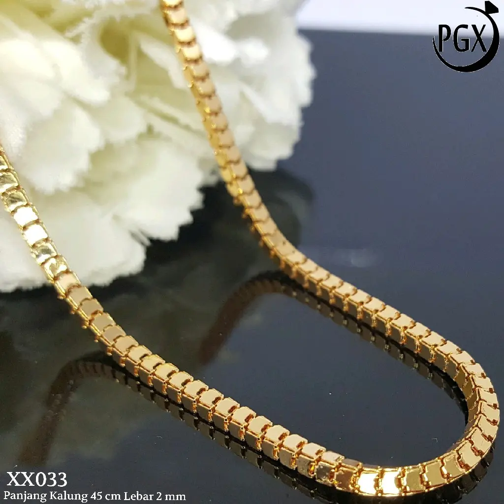 kalung Milano kaca  titanium asli anti luntur