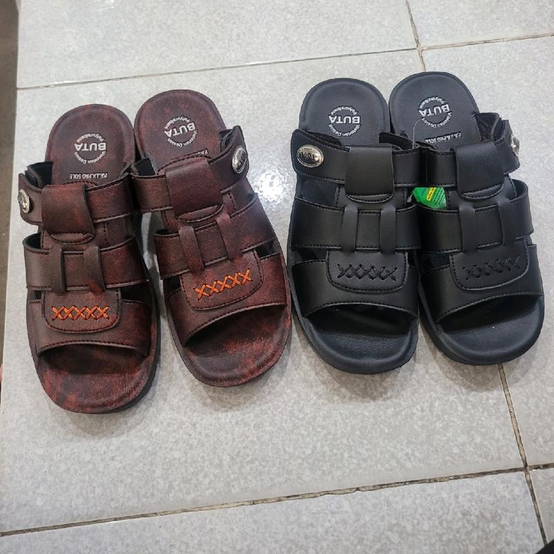Dép da thái nam hiệu Buta. hàng đúc liền giữa quai và đế có 2 màu. size 38 đến 42 0