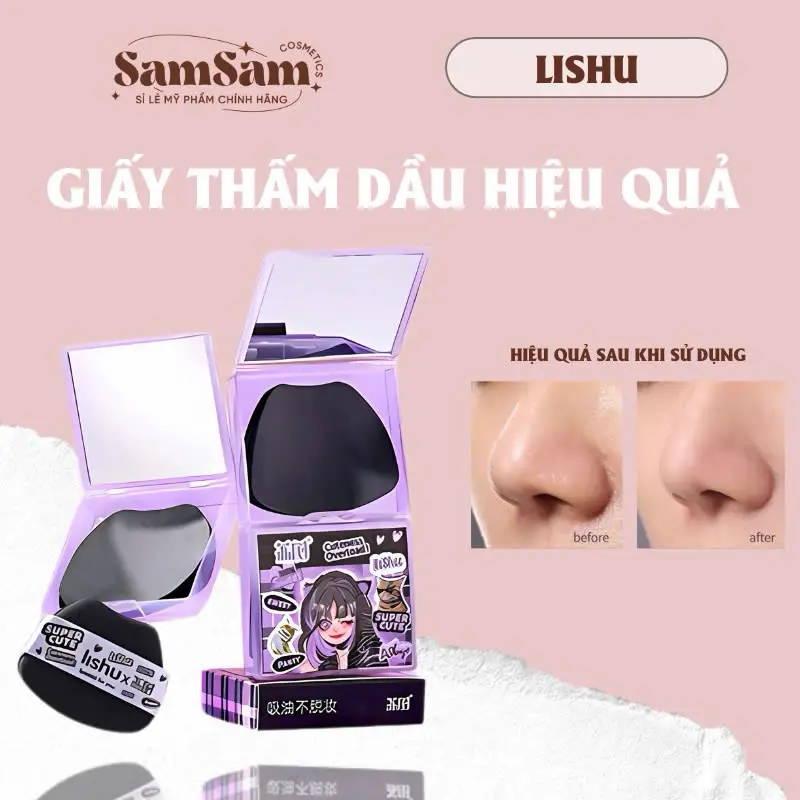 Giấy Thấm Dầu Kiểm Soát Lớp Makeup Hiệu Quả Kép LISHU Oil Control & Refreshing