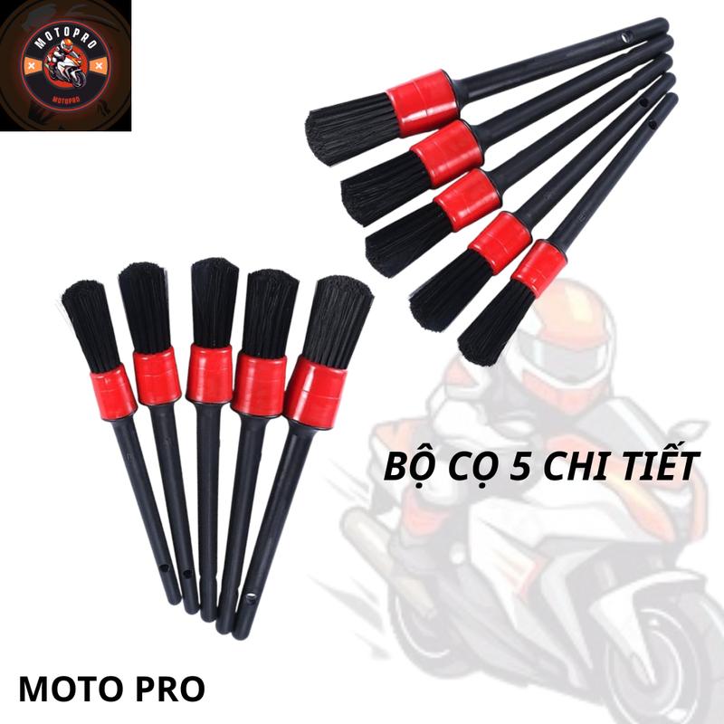 Bộ 5 Cây Cọ Vệ Sinh Xe Ô Tô Xe Máy Đa Năng - Cọ Rửa Khoang Máy, Mâm Xe, Nội…