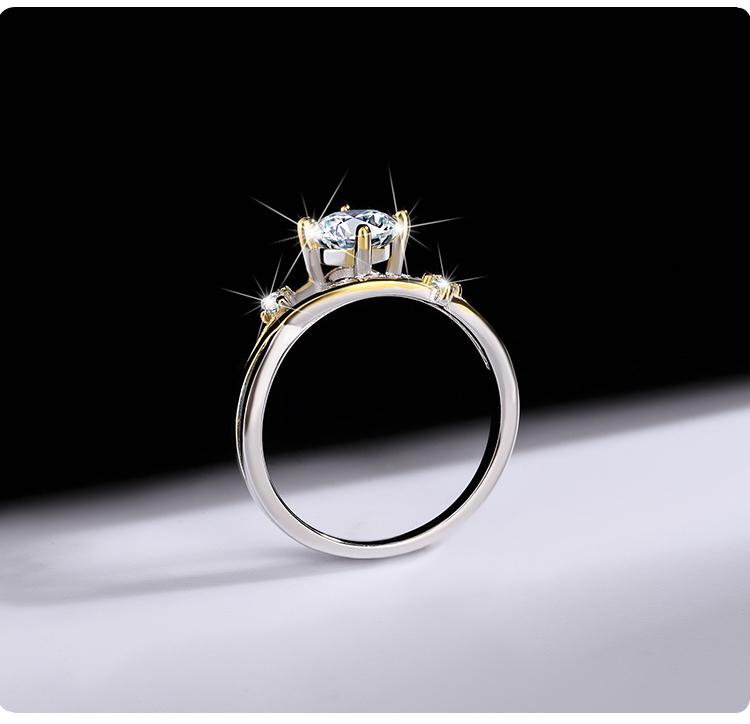 Product Introduction of 【#188】1CT Four-Claw Moissanite RIng In 925 Sterling Silver 5