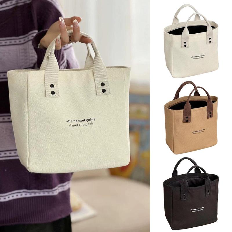 Product Introduction of Canvas Tote Bag, For Women, Solid Color, Large Capacity, Suitable For Travel, Casual Style 15