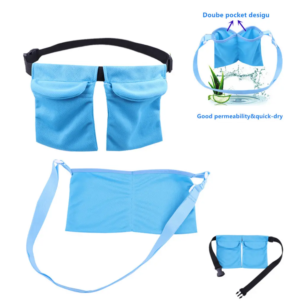 gnziqiue- Mastectomy Bath Bags Double Pockets Easy-cleaning Breast Surgery Drainage Pouch Easy to Drain Recovery Support Patient Care Kit for Washroom Double Pockets