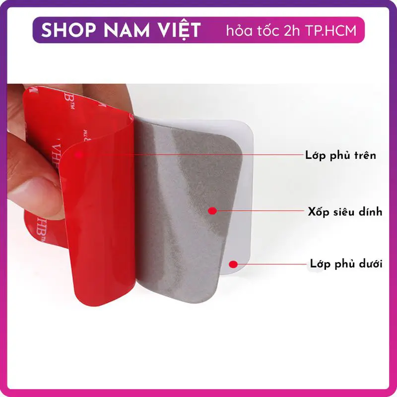 Miếng Dán VHB Xám Siêu Dính Dán Camera Hành Trình, Phụ Kiện Oto 1