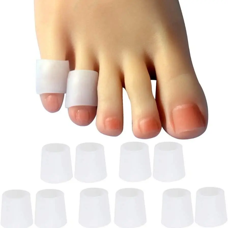 Silicone Toe Protectors, 10pcs/set Durable Toe Sleeves, Toe Protectors for Corns, Blisters, Calluses, Hand and Foot Sports Care Accessories, Christmas Gift