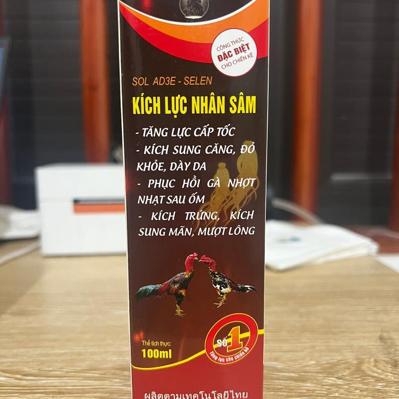  Kích lực nhân sâm kích sung căng cho gà chọi dung dịch uống 100ml 