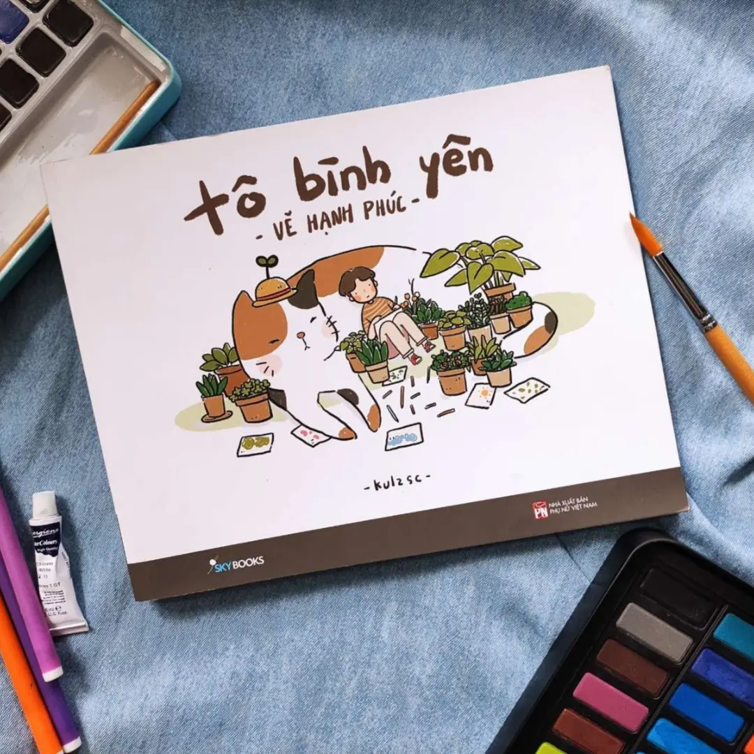 Sách Tô Màu Dành Cho Người Lớn - Tô Bình Yên Vẽ Hạnh Phúc