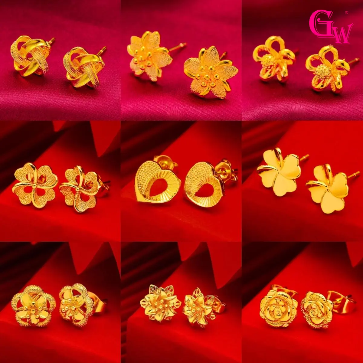 New Women's Chic Earrings Brass Gilding Anniversary Gift
