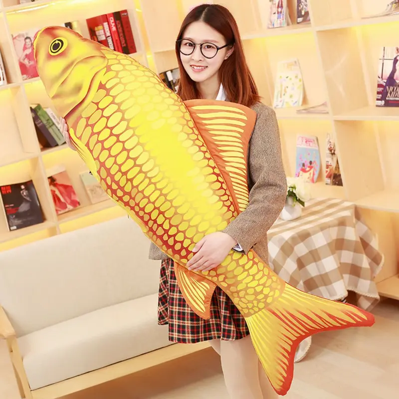 Gấu bông gối ôm cá chép KOI thú nhồi bông vải mềm mịn xinh xắn hàng cao cấp [Có bảo hành] Toy Thú Bông Đồ Chơi Phát Nhạc 5