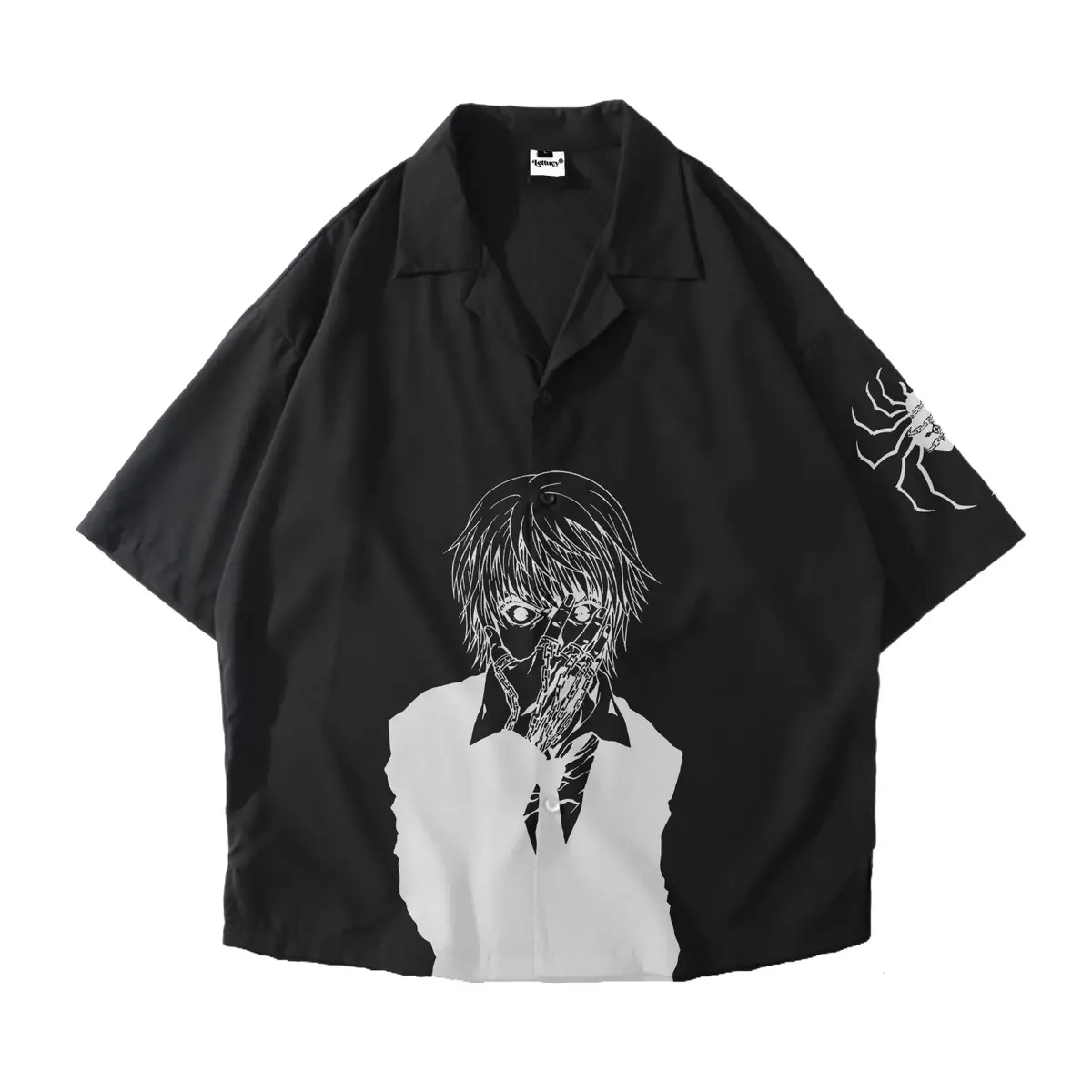 JIZU PROJECT- Kemeja Streetwear Motif Kurapika / Kemeja Pria wanita / Kemeja Style Oversize  Vintage / Ukuran M L XL Fit Kancing