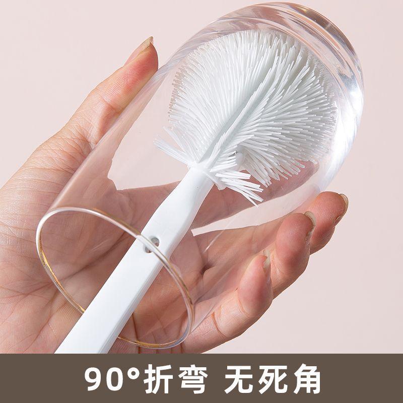 Long handled silicone bottle cleaning brush, five in one cup brush, foldable brush head with no dead corners, multifunctional cup cleaning brush 2