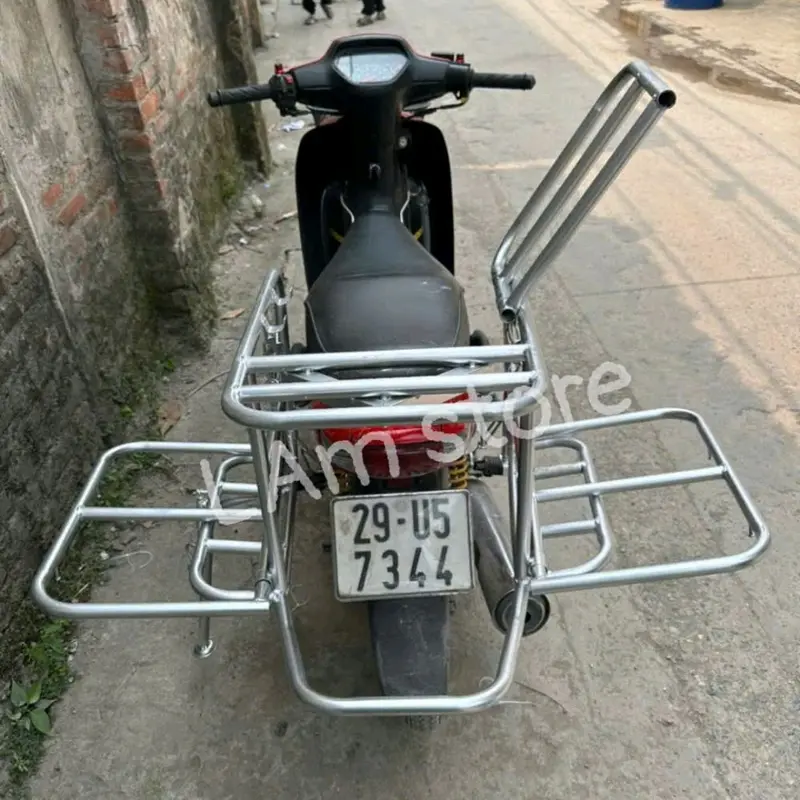 Giá xe chở hàng,Baga 2 cánh chở hàng nặng .cồng kềnh,ống thép phi 21 dày 1ly2.Trọng tải 150kg 1