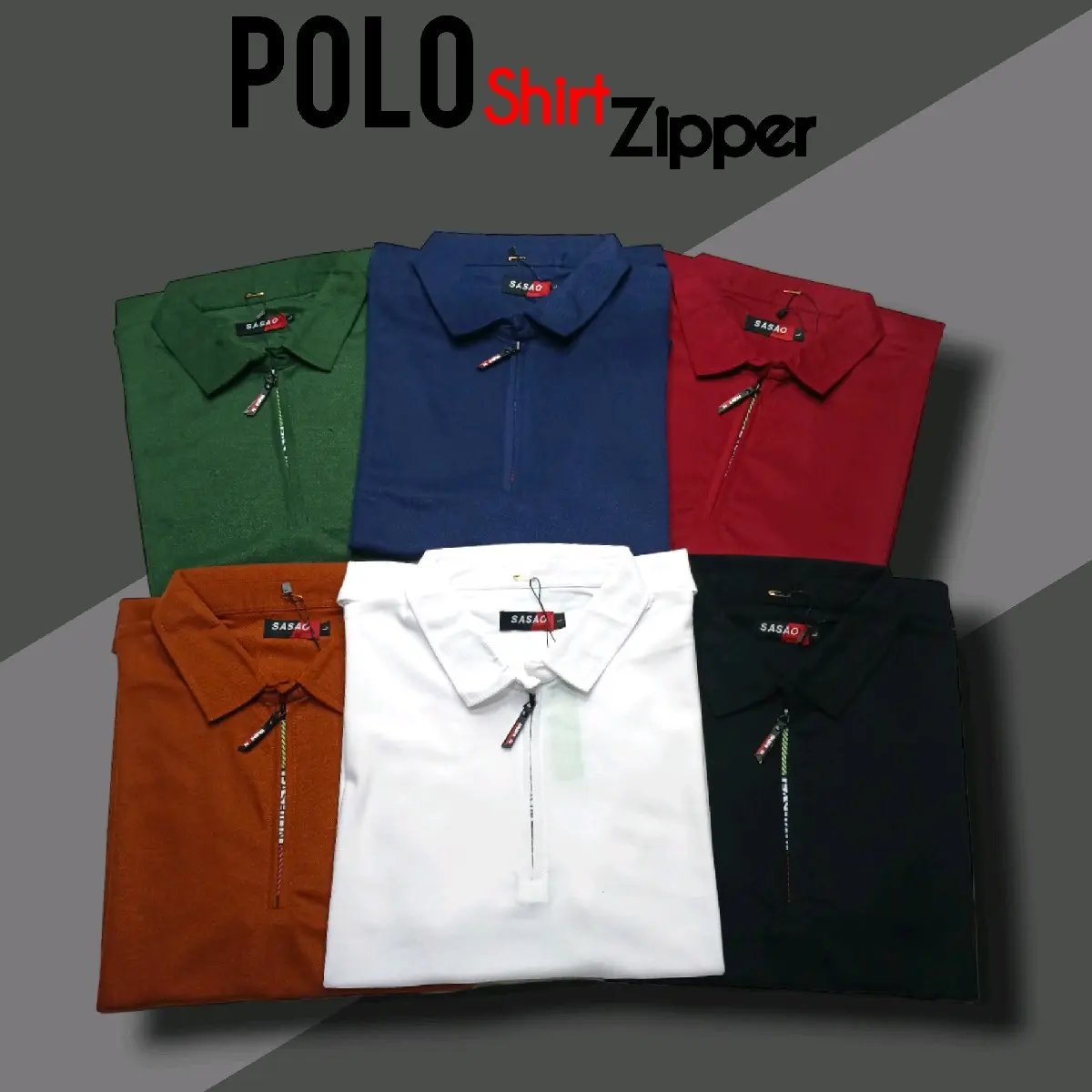 Baju Kaos Polo Zipper Kerah Polos Pria Wanita Dewasa Polo Shirt Berkerah Lengan Pendek M L XL XXl