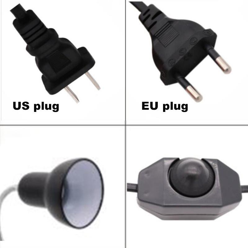 Product Introduction of 200V-240V Pet Reptile Heat Warm Light Kit  Lamp Clip Holder Holder Heating E27 Lamp Basking Lighting  2KSG 157