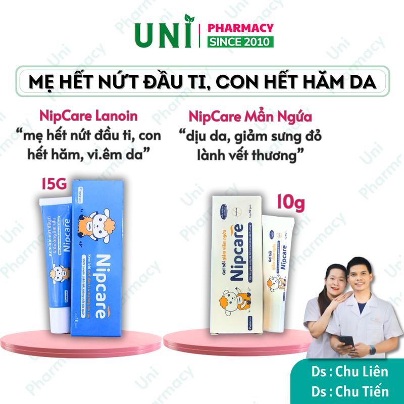 Novocare sáp len mỡ cừu Nipcare dưỡng ẩm làm mềm da hỗ trợ giảm nứt đầu ti giảm hăm tã 15g