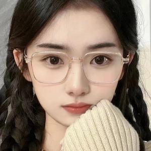 แว่นตาป้องกันแสงสีฟ้า, สไตล์เกาหลีใหม่, ไม่มีองศา, กรอบแว่นตาสี่เหลี่ยมย้อนยุค, แว่นตาตามใบสั่งแพทย์ธรรมดา, แว่นตาสำเร็จรูปสายตาสั้น