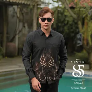 Batik Menteri 85 Motif Rajaya Batik Kerja Kondangan Kemeja Batik Slimfit Lapis Furing