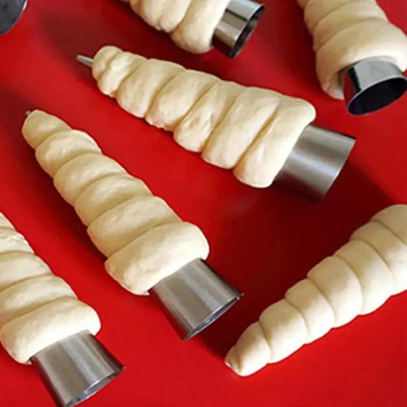 Home Accessories Stainless Steel Cream Horn Mold, 5pcs Kitchen Accessories Pastry Cone Shape Non-stick Cream Mould, Household Kitchen Products Croissant Mold 0