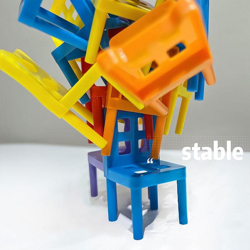 Product Introduction of Colorful Family Board Game A Strategic Educational Toy for Kids Balance Chairs on a Desk to Win N6H3 32