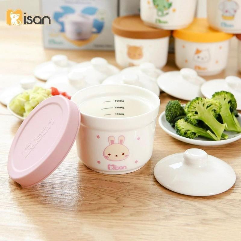 Hũ sứ 250ml cho bé ăn dặm Misan, an toàn trữ đông và hấp cách thủy, đi kèm 2 nắp tiện lợi. 8