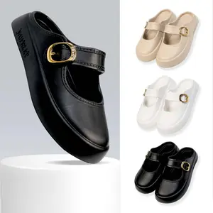 Sandal Selop Wanita Sandal Sepatu Simpel Elegan Sandal Platfrom sandal Wanita Ukuran 36-40 Anti Slip Ringan Dan Nyaman sandal  selop  tertutup sandal  depan  tertutup sepatu  sandal  cewek sandal  flat  mules  wanita sepatu  sandal  cewek