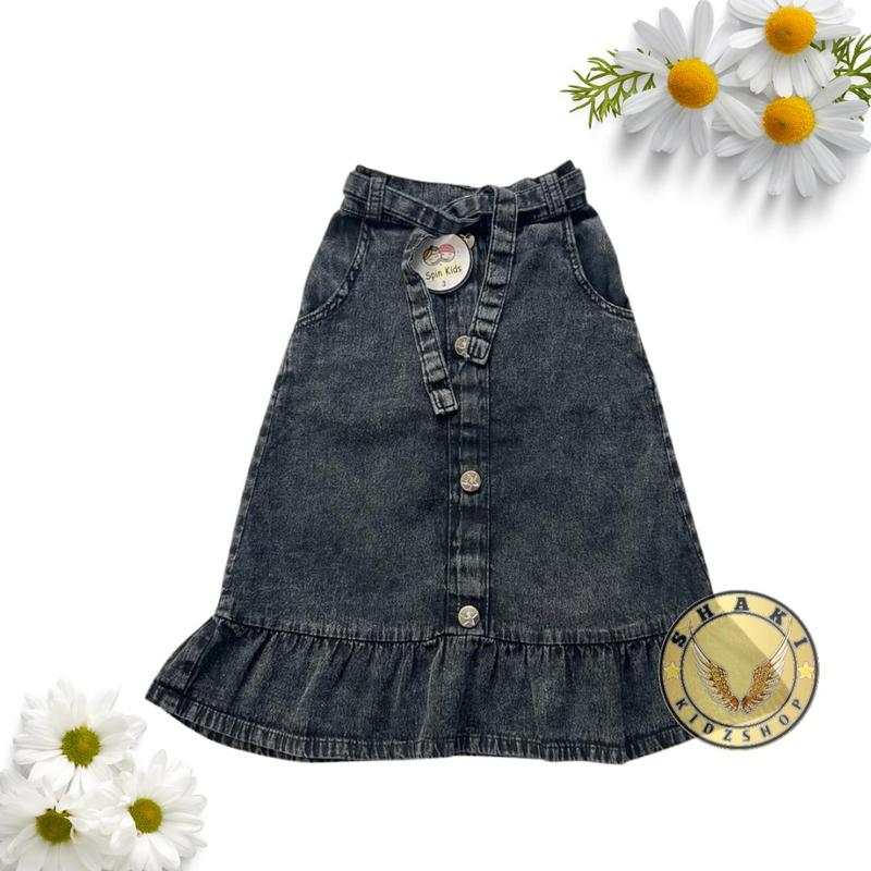 Rok Jeans Rempel Anak Perempuan Polos Fashion 1