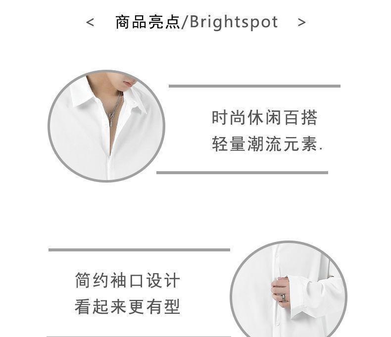 Product Introduction of Áo Sơ Mi Đen Dáng Rộng, Keu GEI, Dành Cho Nam Giới, Tay Áo Dài, Thích Hợp Cho Mùa Hè, Cao Cấp, Phong Cách Ruan Đẹp Trai, Thường Ngày, Áo Sơ Mi Trắng, Hợp Xu hướng, Thích Hợp Cho Bé Trai 6
