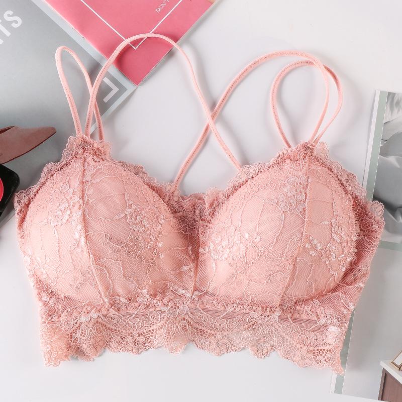 Hot-Selling Lace Strapless Bra with Beautiful Back, Anti-Exposure Camisole for Women, Massage Chest Pad Vest, Base Layer Underwear 8