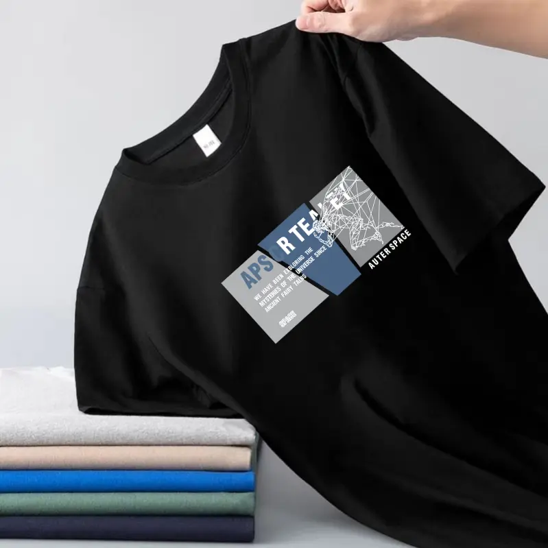 Áo Thun Cotton Ngắn Tay Mùa Hè, Dành Cho Nam Giới, Cổ Tròn, Dáng Rộng Vừa Vặn, Ngoại Cỡ, Tay Áo Dài Một Phần, Áo Lớp Nền Áo Hợp Xu hướng Mới, Áo Nam, Áo Phông 4