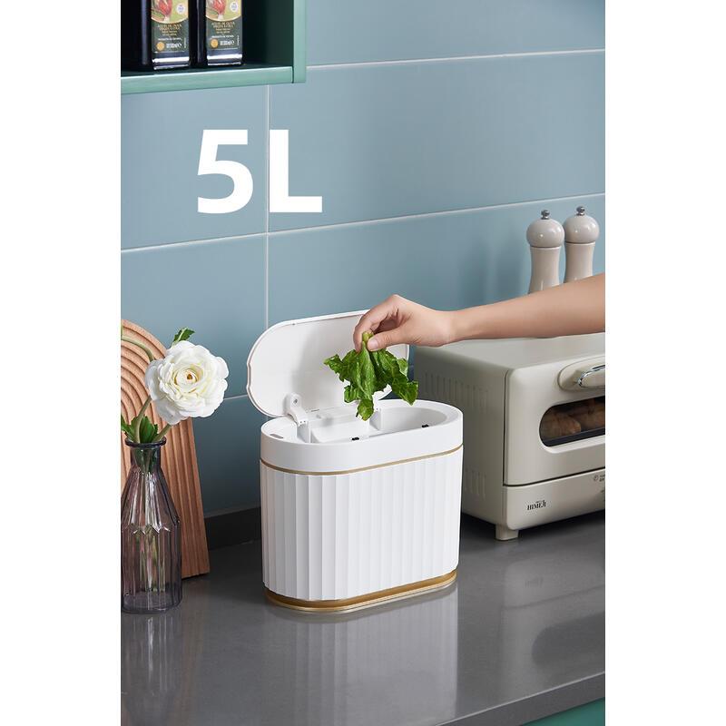 Product Introduction of 5/7L Automatic Sensor Trash Can Bathroom Kitchen Smart Garbage Bin Toilet Wastebasket Bedroom Dustbin Bucket Waterproof 25
